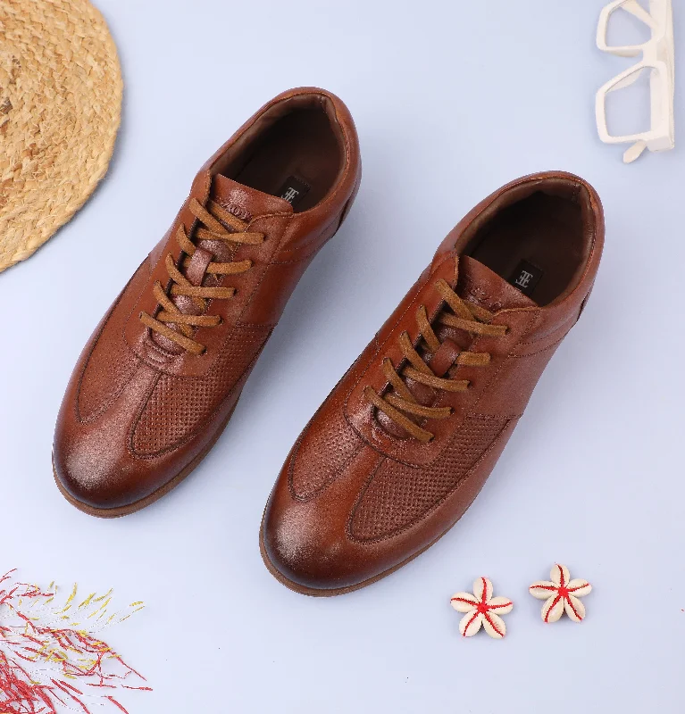 Ezok Leather Sneaker Shoes For Men