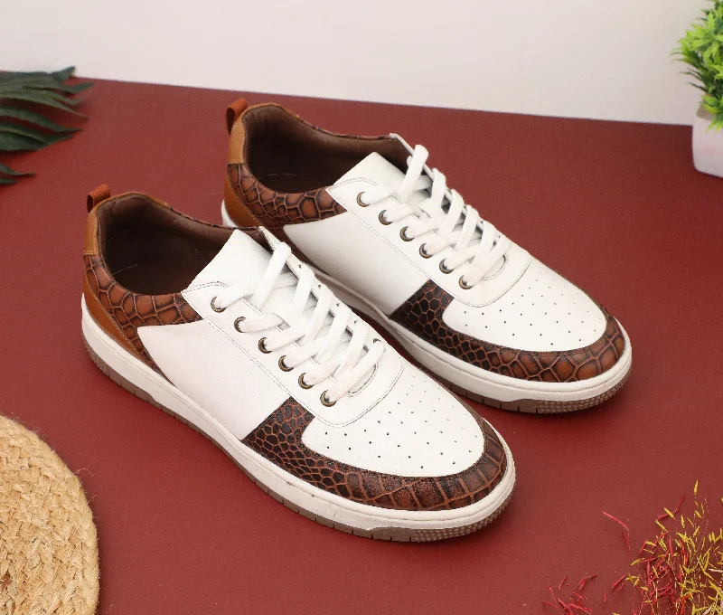 Ezok Leather Sneaker Shoes For Men