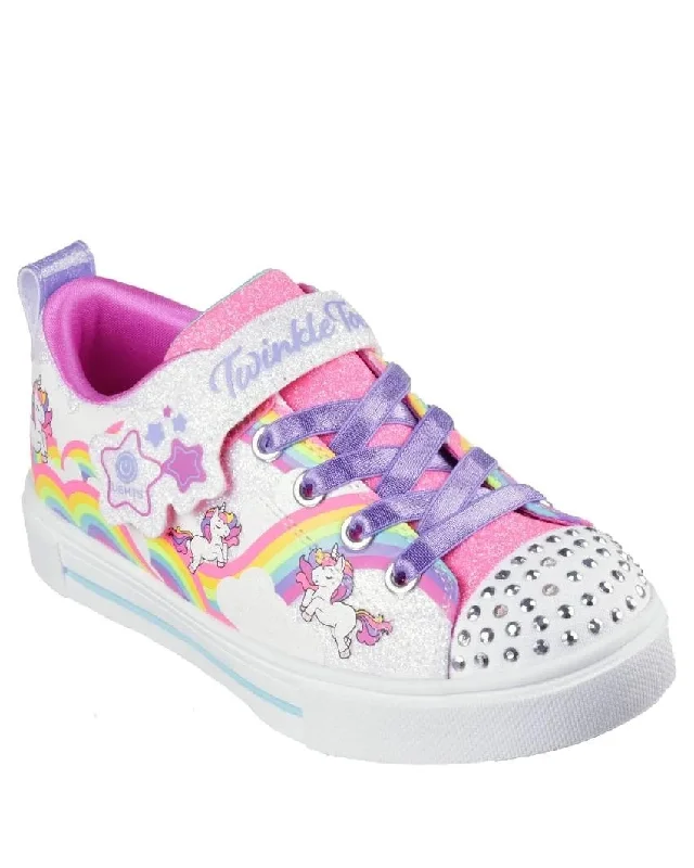 SKECHERS TWINKLE SPARKS JUMPING CLOUDS INFANT - WHITE MULTI