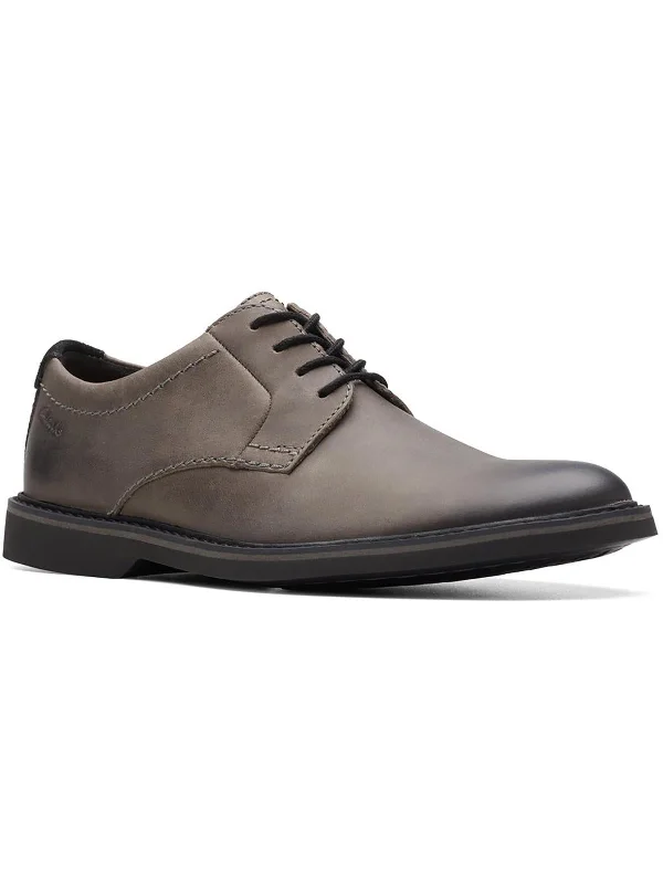 Atticus Mens Leather Lace-Up Oxfords