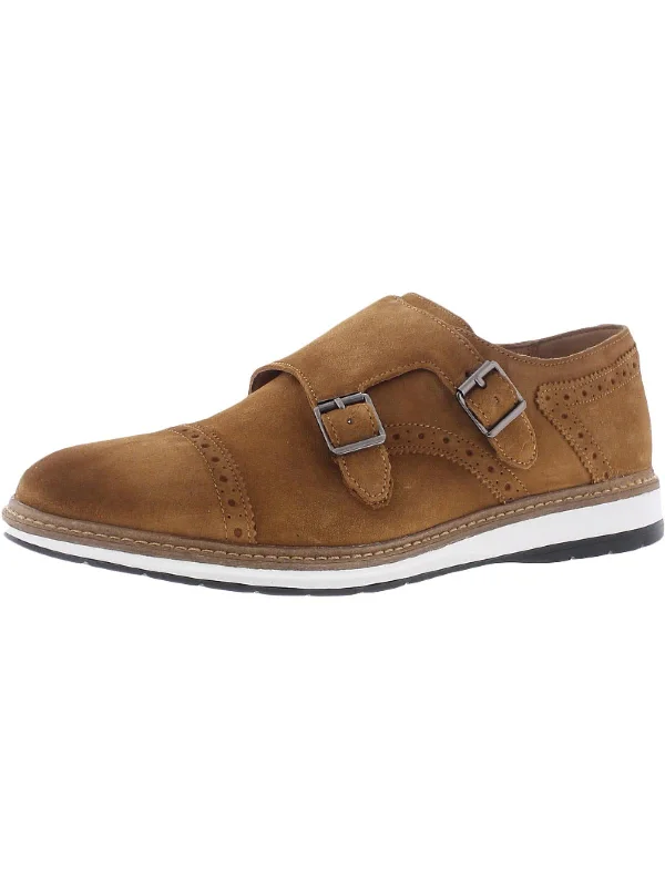 Chantry  Monk Mens Suede Round Toe Monk Shoes