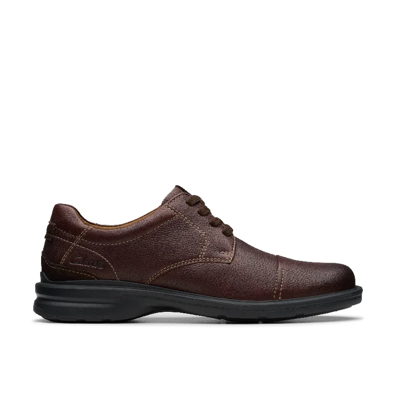 Clarks Gessler Cap in Brown Leather