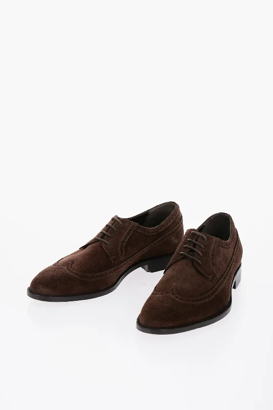 Corneliani Suede Derby Brogue Shoes