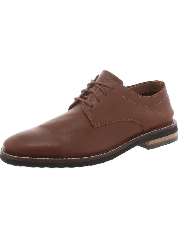 Dezmin Plain Mens Leather Lace Up Derby Shoes