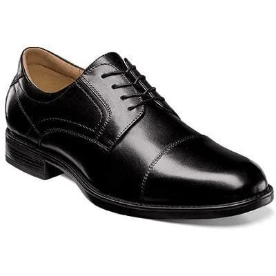 FLORSHEIM MIDTOWN CAP TOE OXFORD BLACK MEDIUM AND WIDE