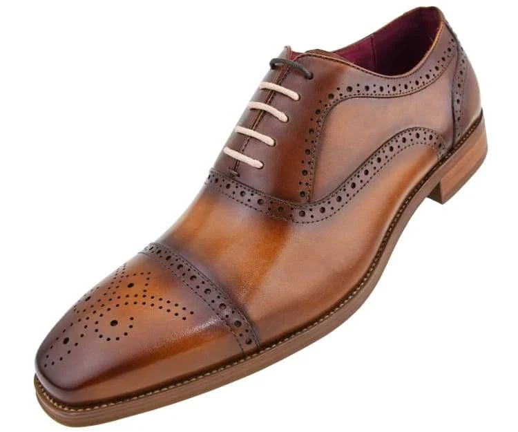 Men Dress Shoes-AG114 Tan