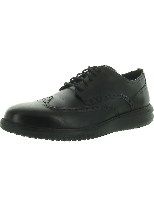 Mens Faux Leather Brogue Oxfords