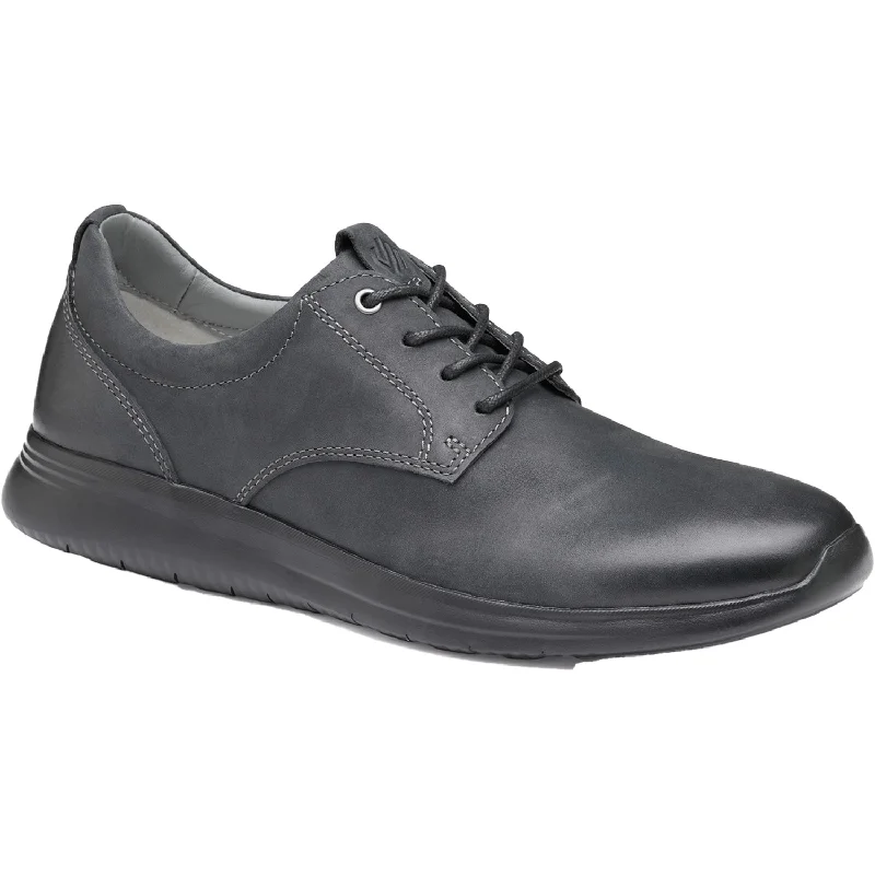 Men's Johnston & Murphy Amherst Plain Toe Black Oiled Leather