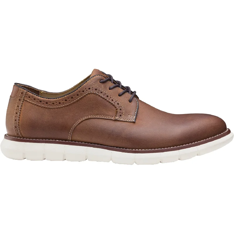 Men's Johnston & Murphy Holden Plain Toe Tan Oiled Full Grain Leather