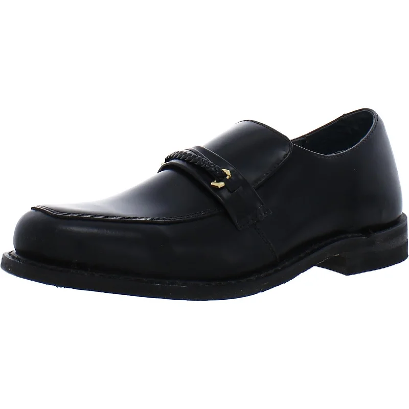 Mens Leather Slip On Oxfords