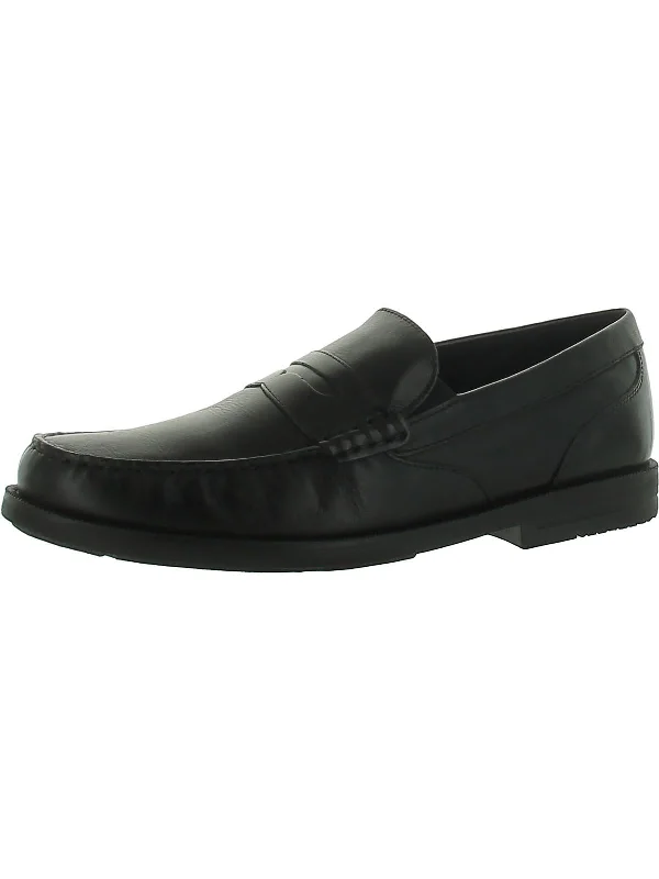 Preston Mens Leather Penny Loafers