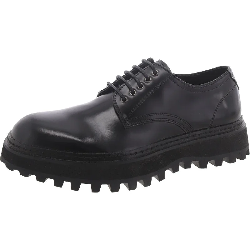 Torrin Mens Leather Lace-Up Derby Shoes