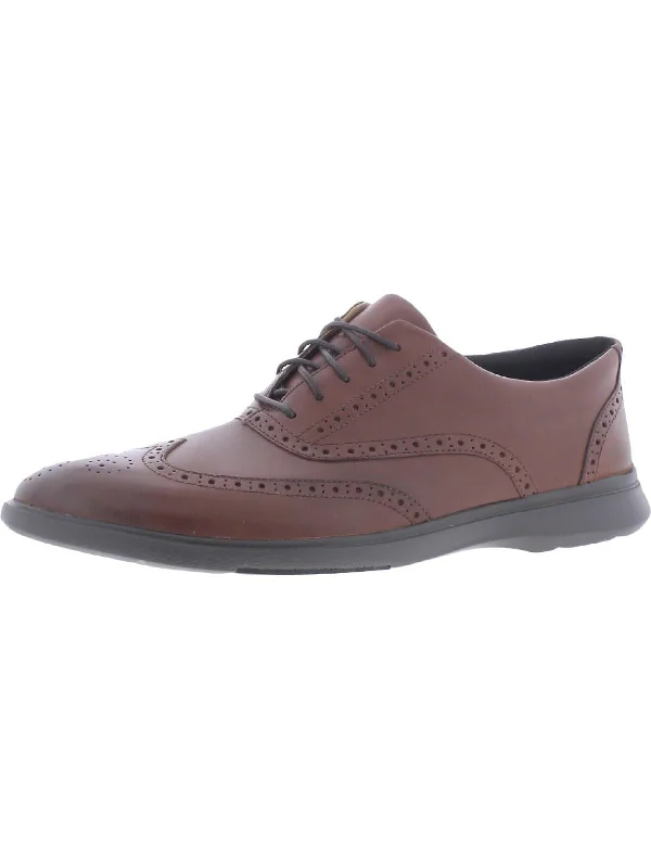 Un Lipari Ave Mens Leather Lace Up Oxfords